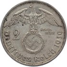 3. Reich 2 Mark 1939 A - Adler über Hakenkreuz